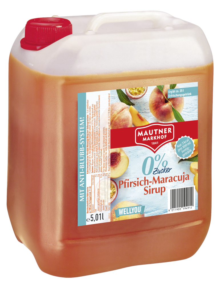 Mautner Markhof Pfirsich-Maracuja 0% Zucker Sirup 5l
