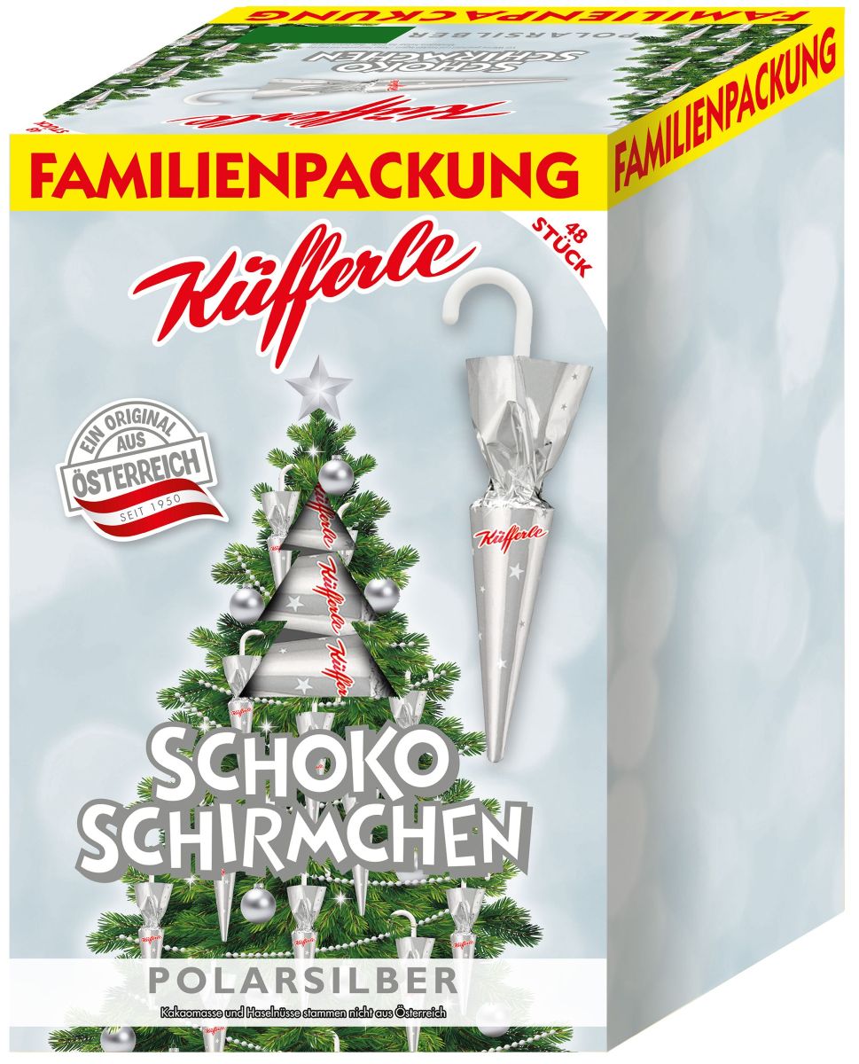Küfferle Schokoschirmchen POLARSILBER 48 Stk.