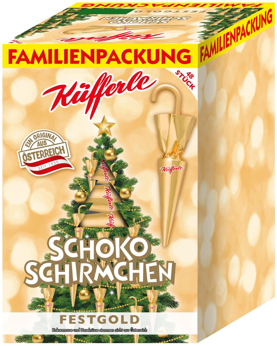 Küfferle Schokoschirmchen FESTGOLD 48 Stk.