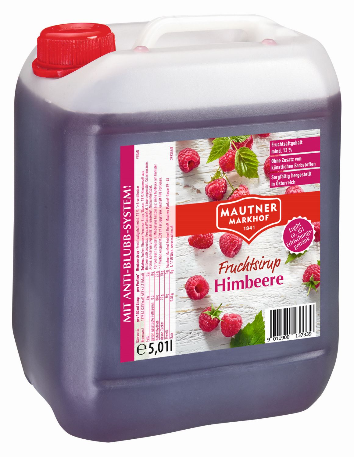 Mautner Markhof Himbeer Sirup 5l - EINWEG