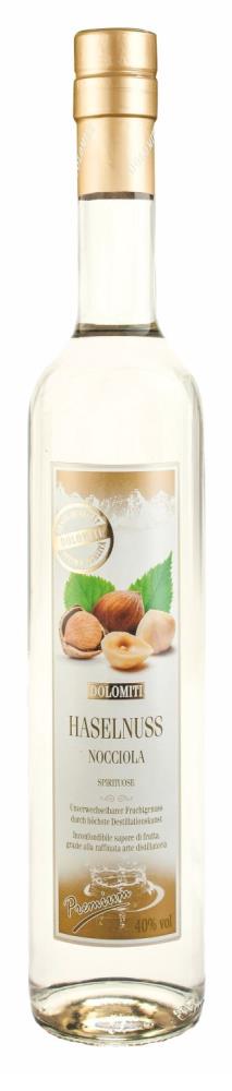 Dolomiti Haselnuss Schnaps 40% 0,5l - EINWEG
