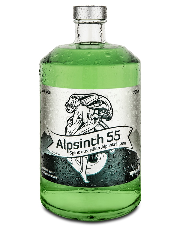 Upsynth Alpsinth Kräuter Spirituose 55% - EINWEG