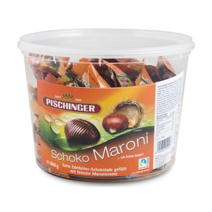 Pischinger Schoko Maroni Dose 60 Stk.