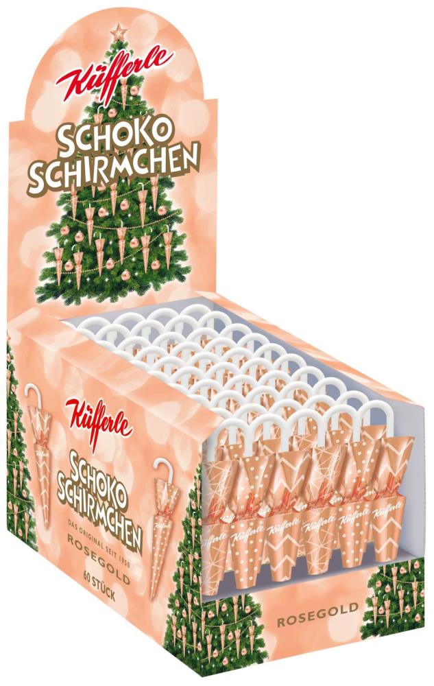 Küfferle Schokoschirmchen ROSEGOLD 60 Stk.