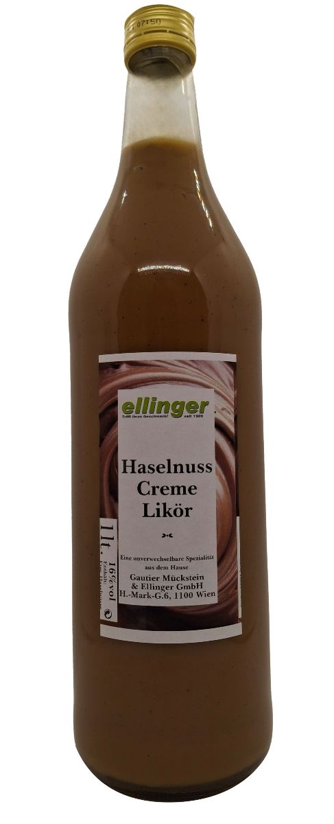 Gautier Mückstein Haselnuss Eiscup Likör 16% 1l - EINWEG