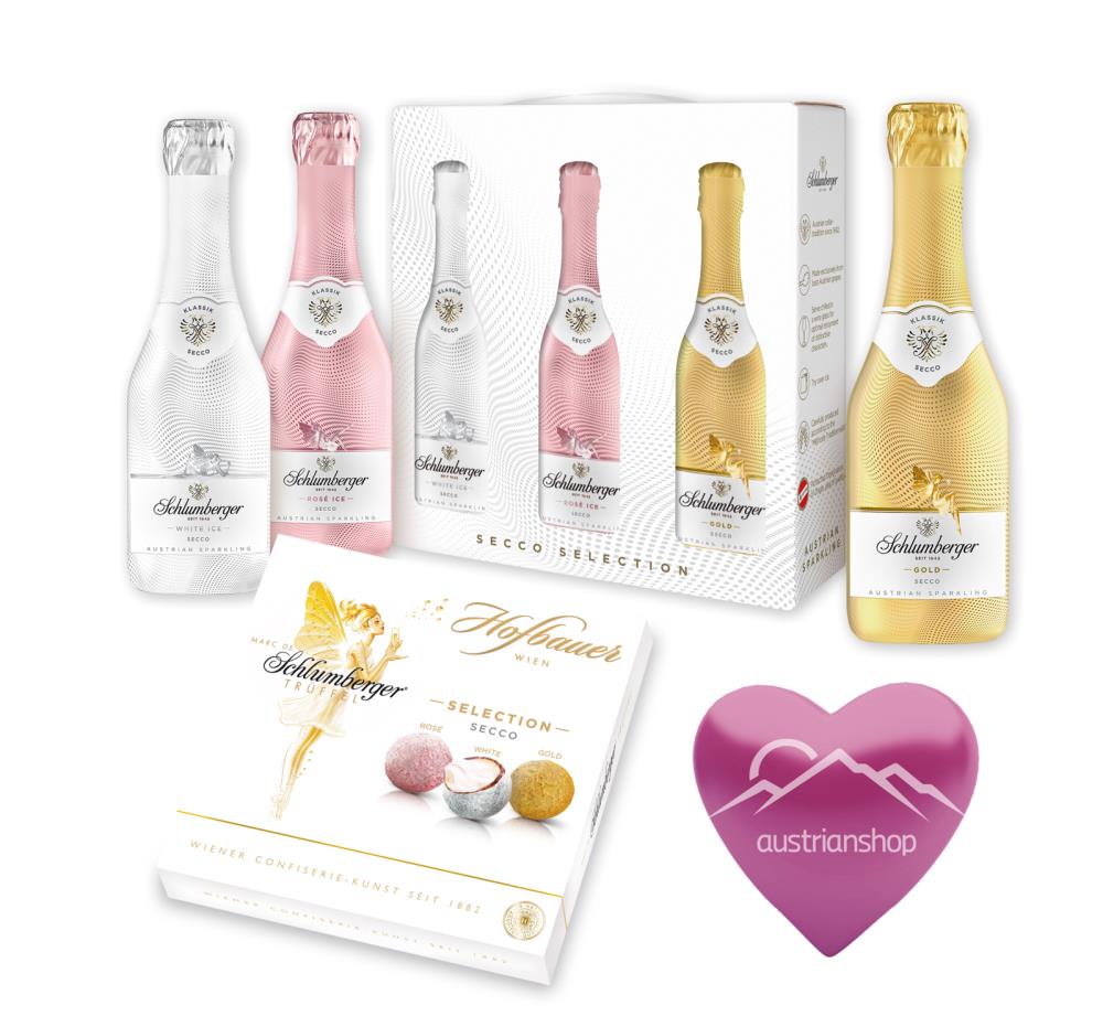 Schlumberger Secco Selection 3x0,2l +Schlumberger Pralinen 130g - EINWEG
