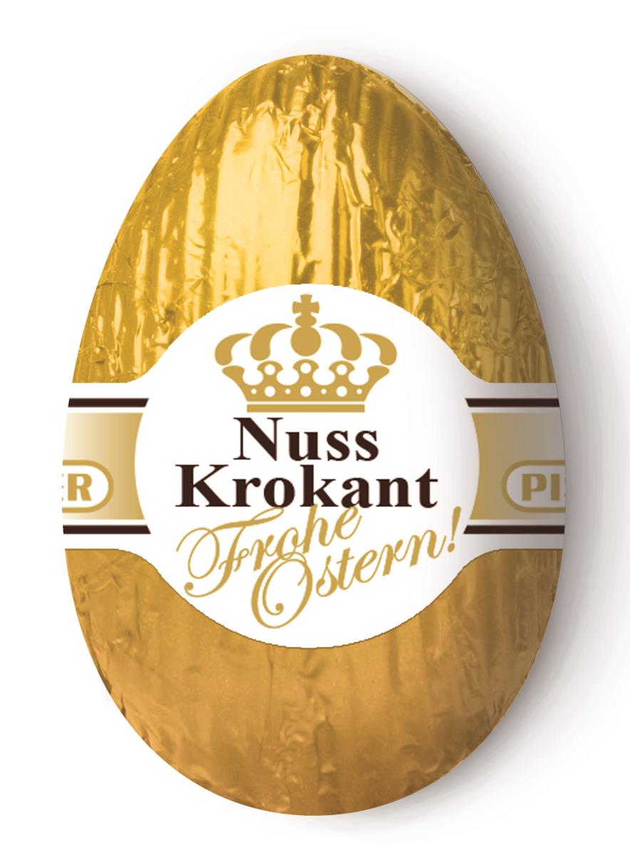 Pischinger Nusskrokant Ei in Edelbitter Schokolade 60 Stk.