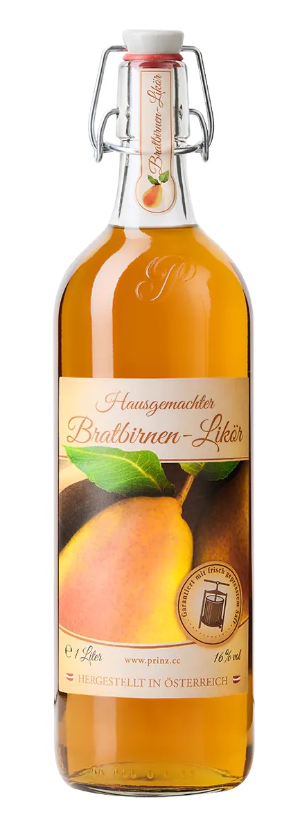 Prinz Bratbirnen Likör 16% 1l - EINWEG
