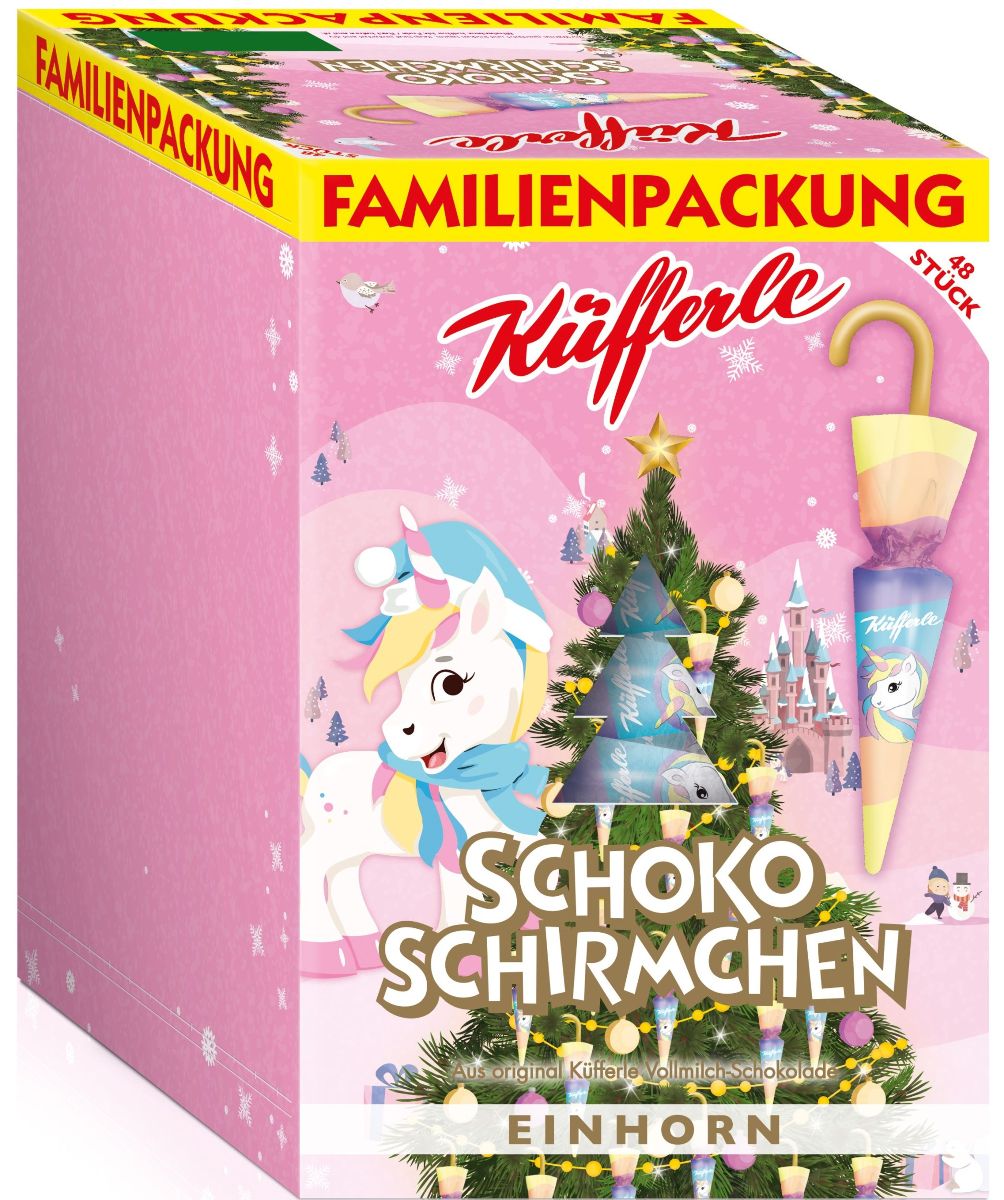 Küfferle Schokoschirmchen EINHORN 48 Stk.