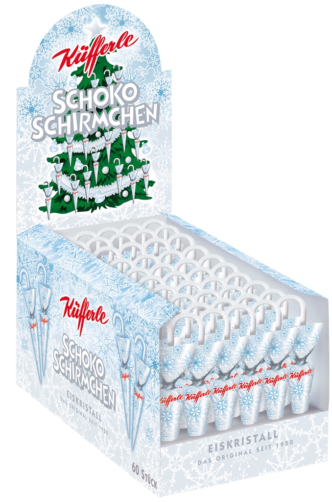 Küfferle Schokoschirmchen EISKRISTALL 60 Stk.