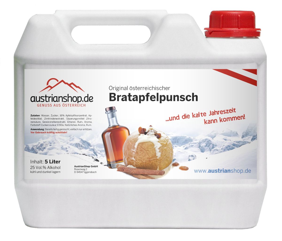 Original österreichischer Bratapfel Punsch 5l - EINWEG