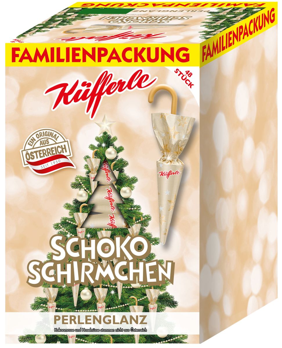 Küfferle Schokoschirmchen PERLENGLANZ 48 Stk.
