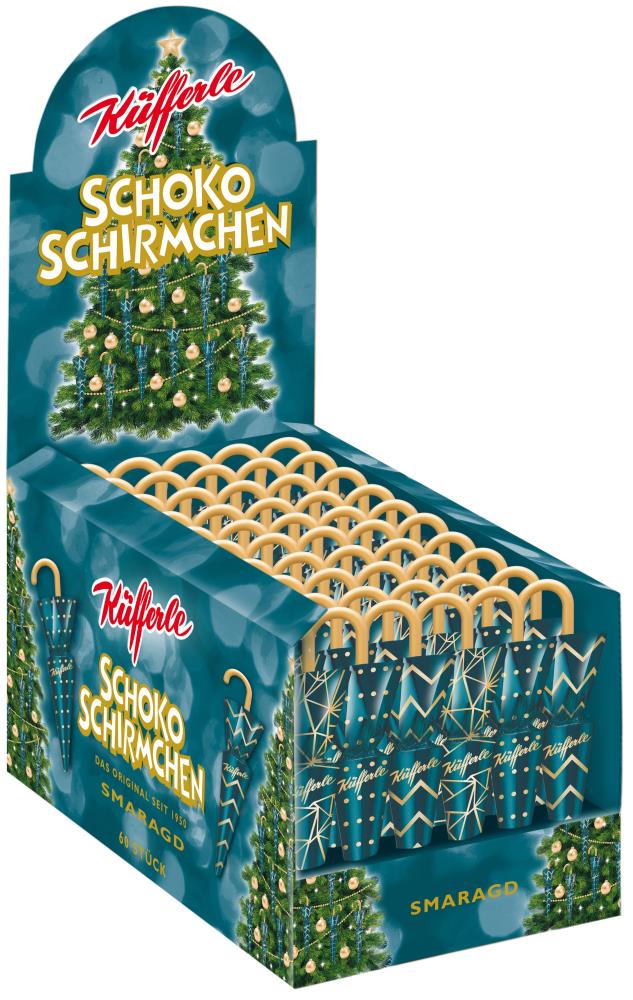 Küfferle Schokoschirmchen SMARAGD 60 Stk.