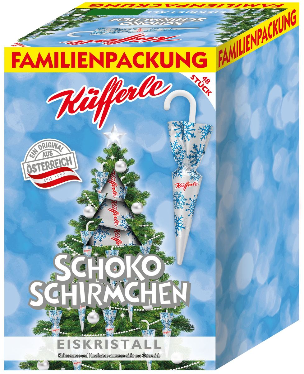 Küfferle Schokoschirmchen EISKRISTALL 48 Stk.