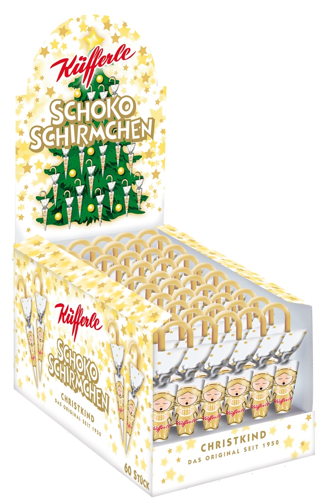 Küfferle Schokoschirmchen CHRISTKIND 60 Stk.