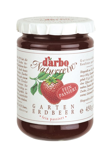 Darbo Garten Erdbeer Konfitüre fein passiert 450g