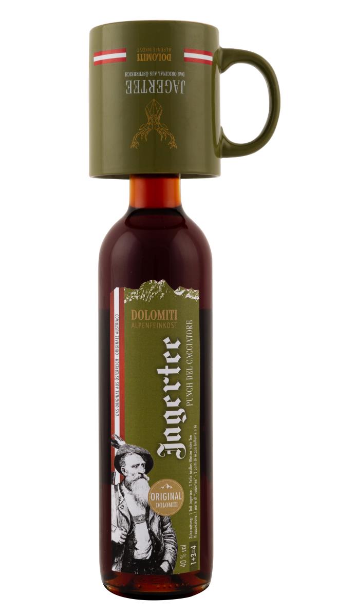 Dolomiti Jagertee 40% 0,7l mit Tasse