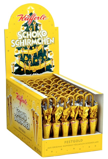 Küfferle Schokoschirmchen FESTGOLD 60 Stk.