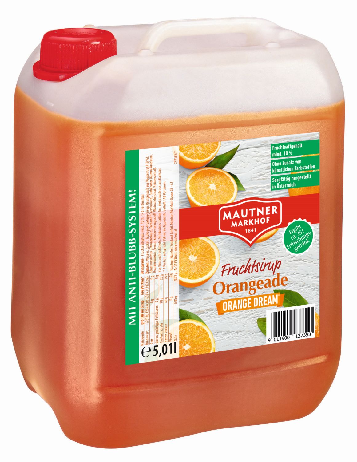 Mautner Markhof Orangeade Sirup 5l - EINWEG