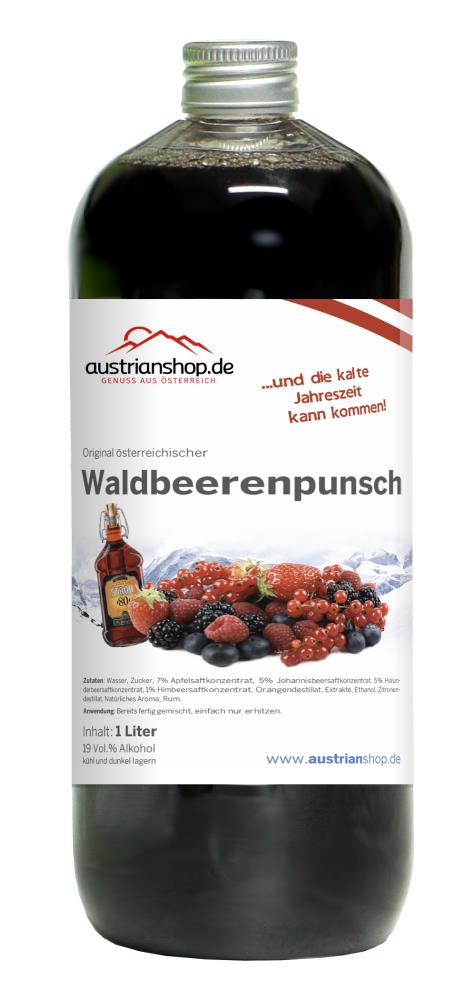 Original österreichischer Waldbeeren Punsch 1l - EINWEG
