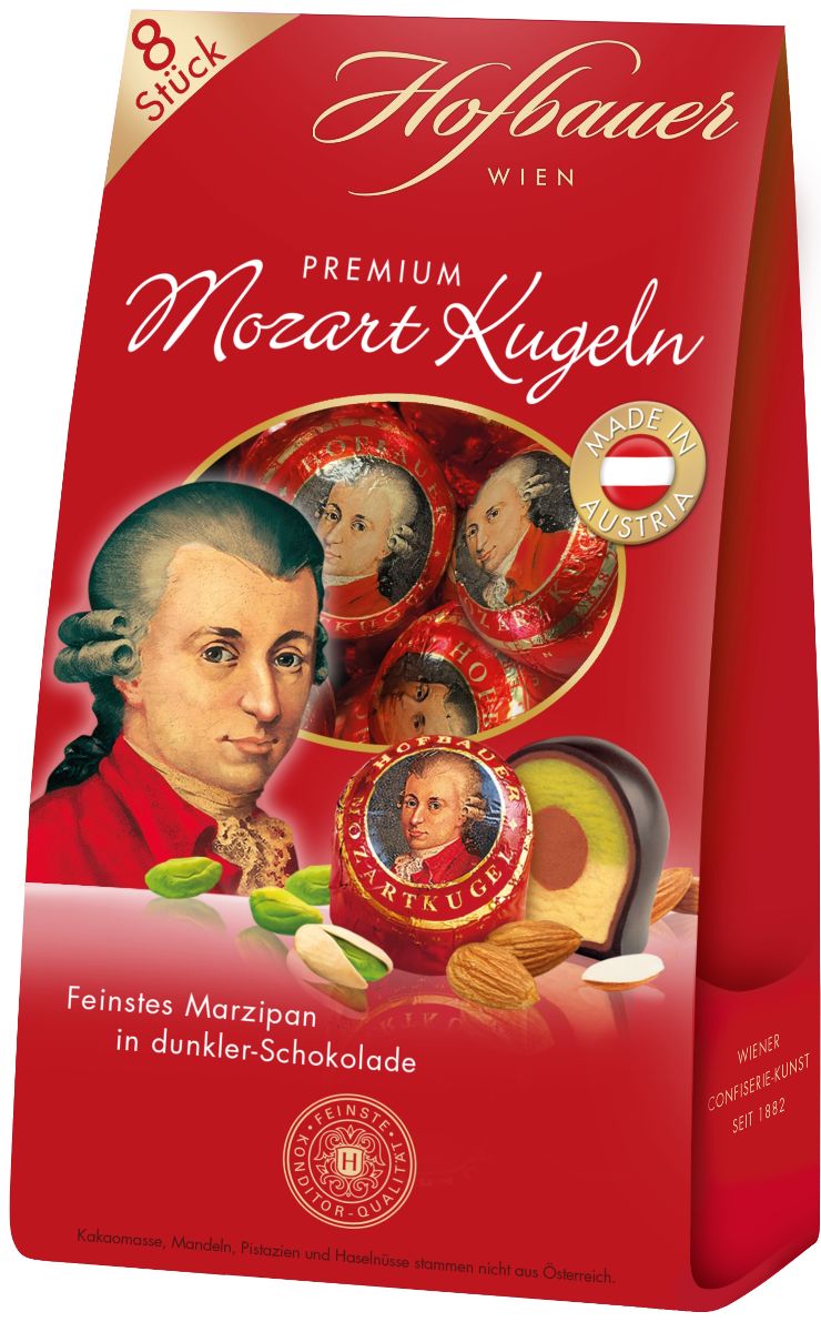 Hofbauer Premium Mozartkugeln in Zartbitter Schokolade 160g