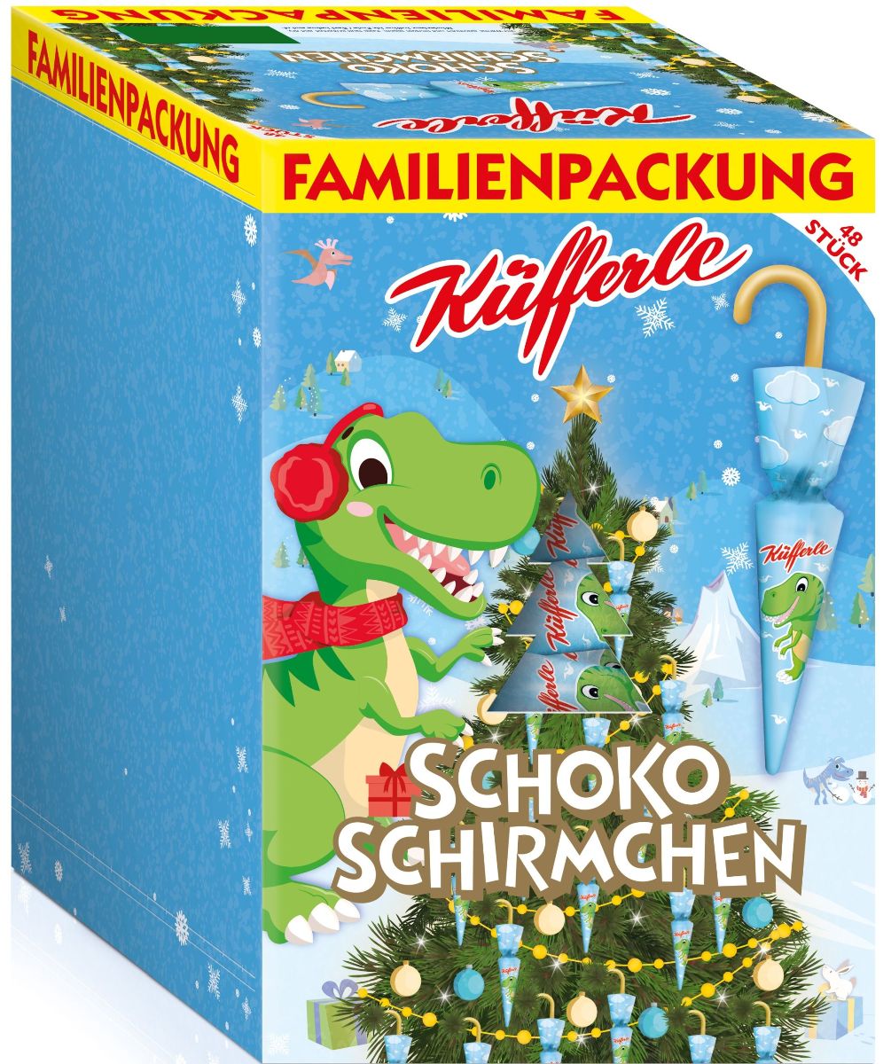 Küfferle Schokoschirmchen DINO 48 Stk.