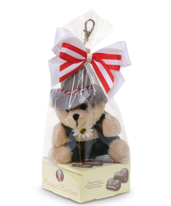 Heindl Plüsch Schlüsselanhänger auf 3er Mozart Herzen