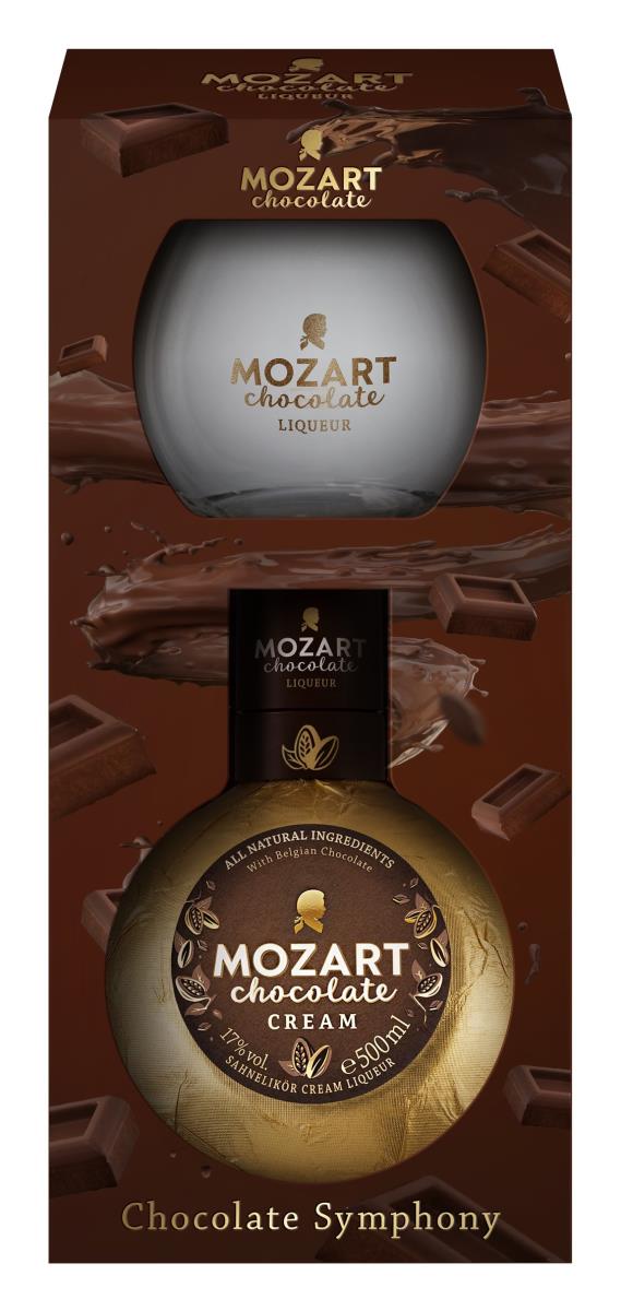 Mozart Chocolate Cream 0,5l mit exklusivem Tumbler Glas - EINWEG