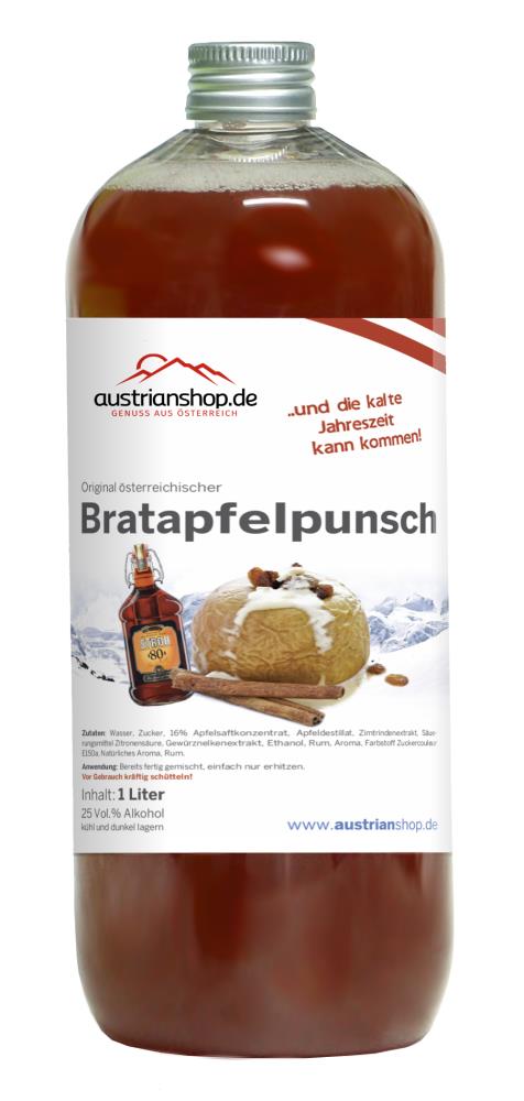 Original österreichischer Bratapfel Punsch 1l - EINWEG