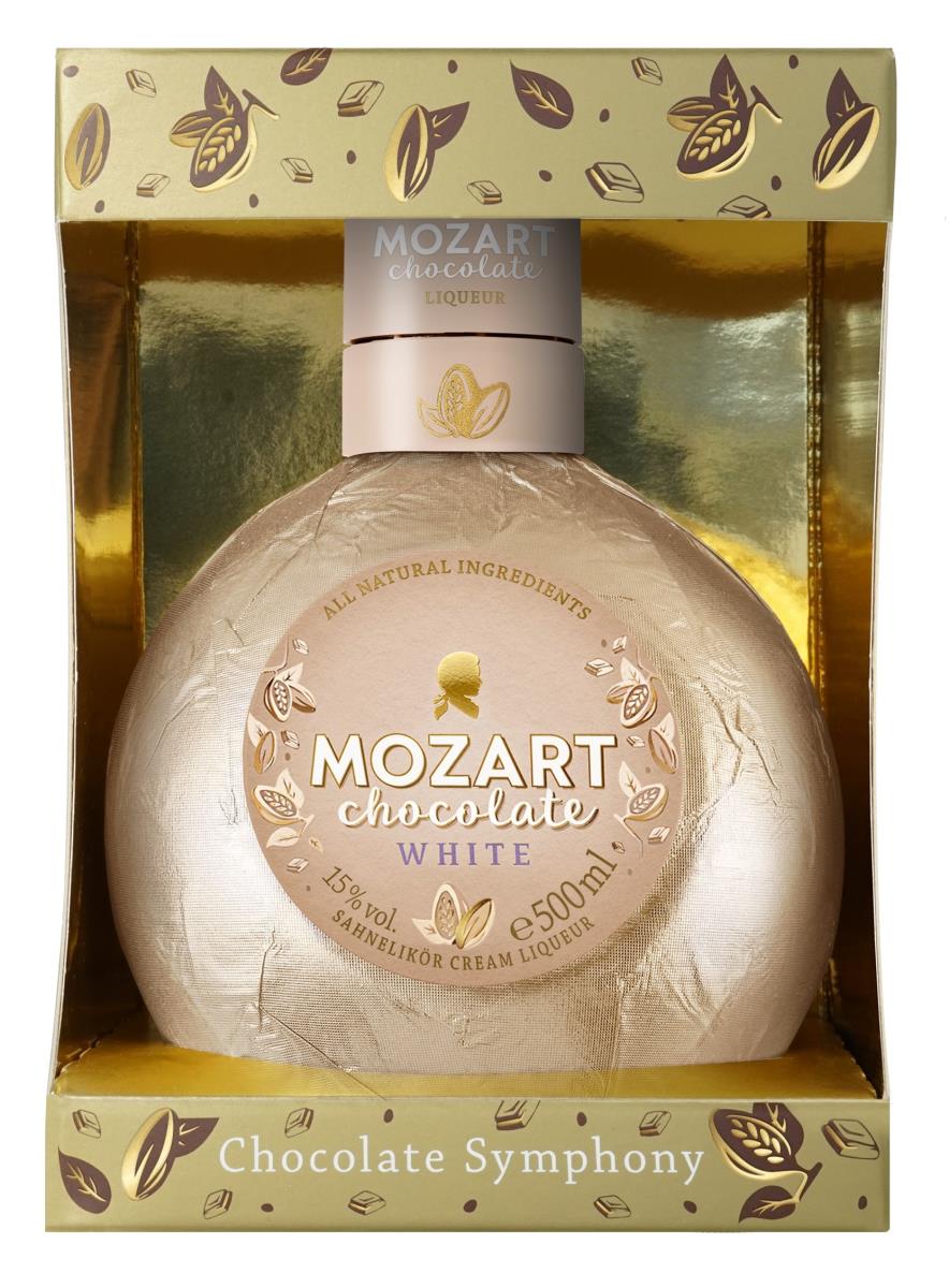 Mozart White Chocolate Vanilla Cream 0,5l im Geschenkkarton Gold - EINWEG