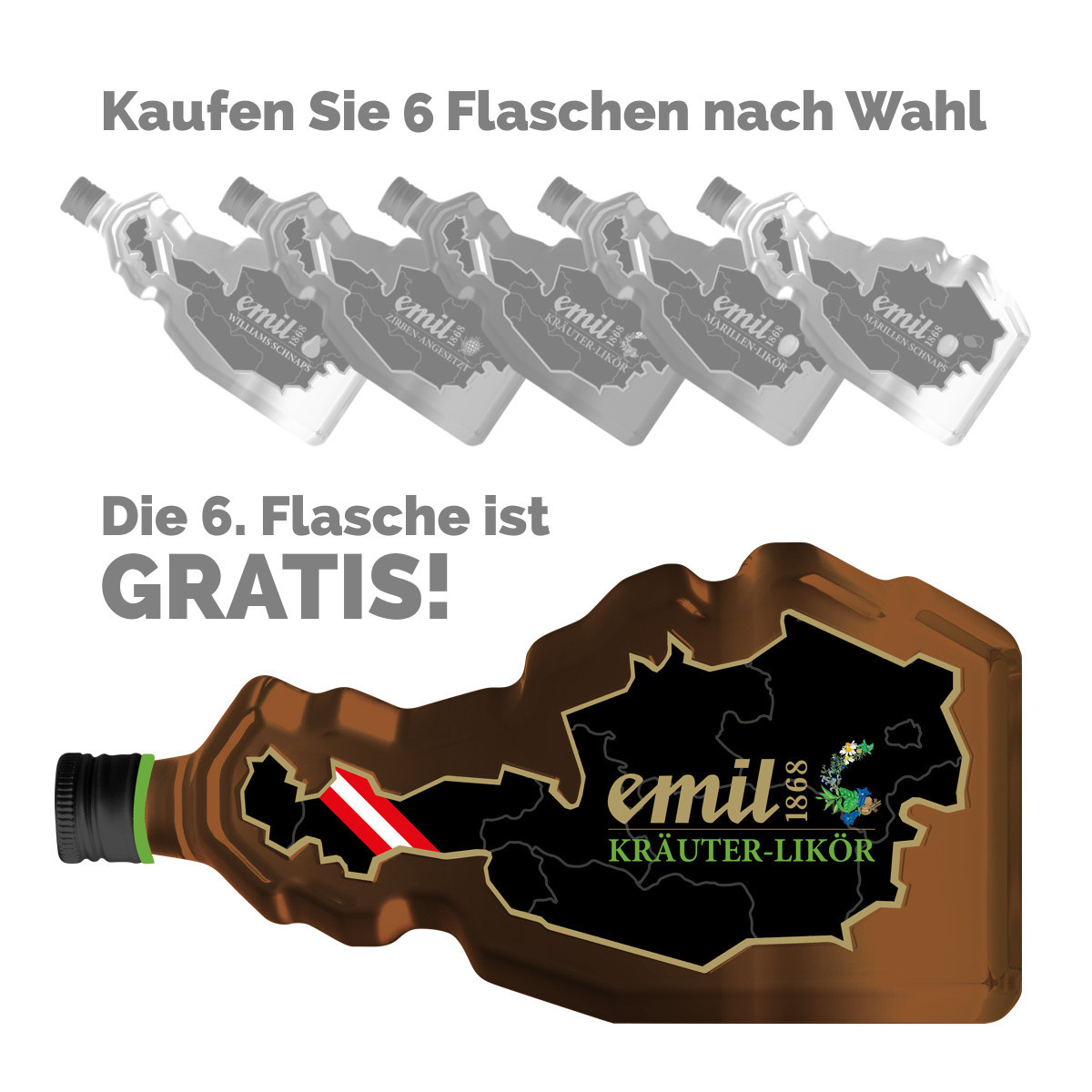 emil Kräuter Likör 20% vol. 0,7l Österreich Flasche