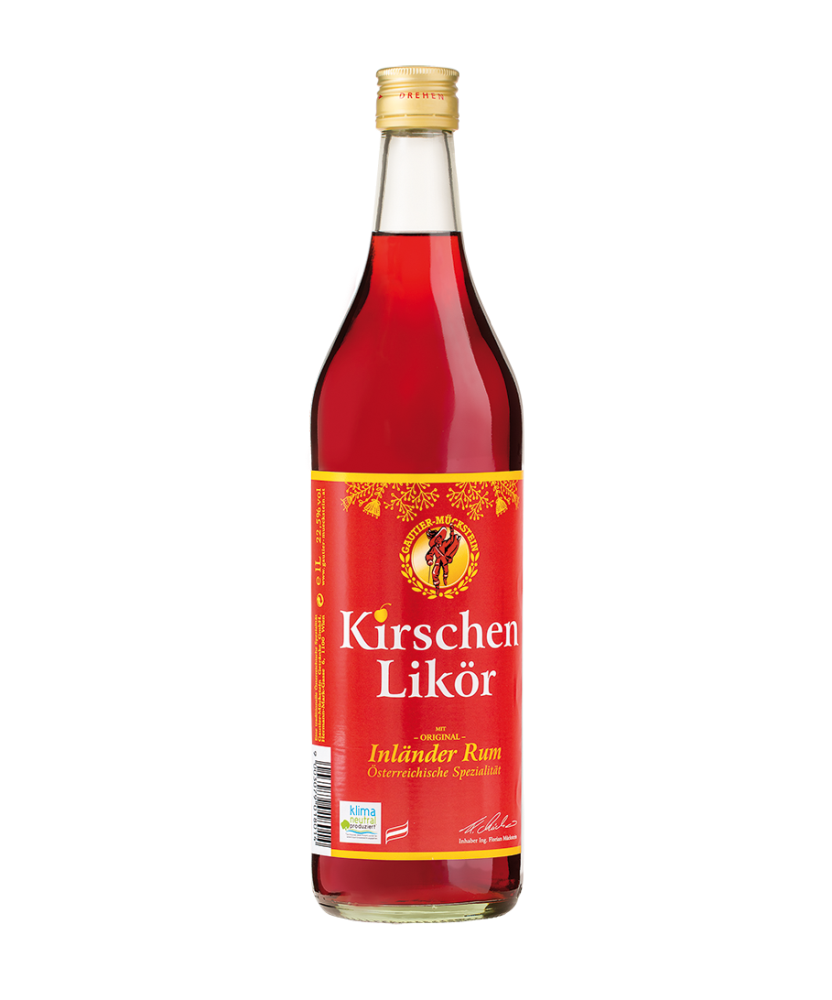 Gautier Mückstein Kirschenlikör mit Inländer Rum 22,5% 1l - EINWEG