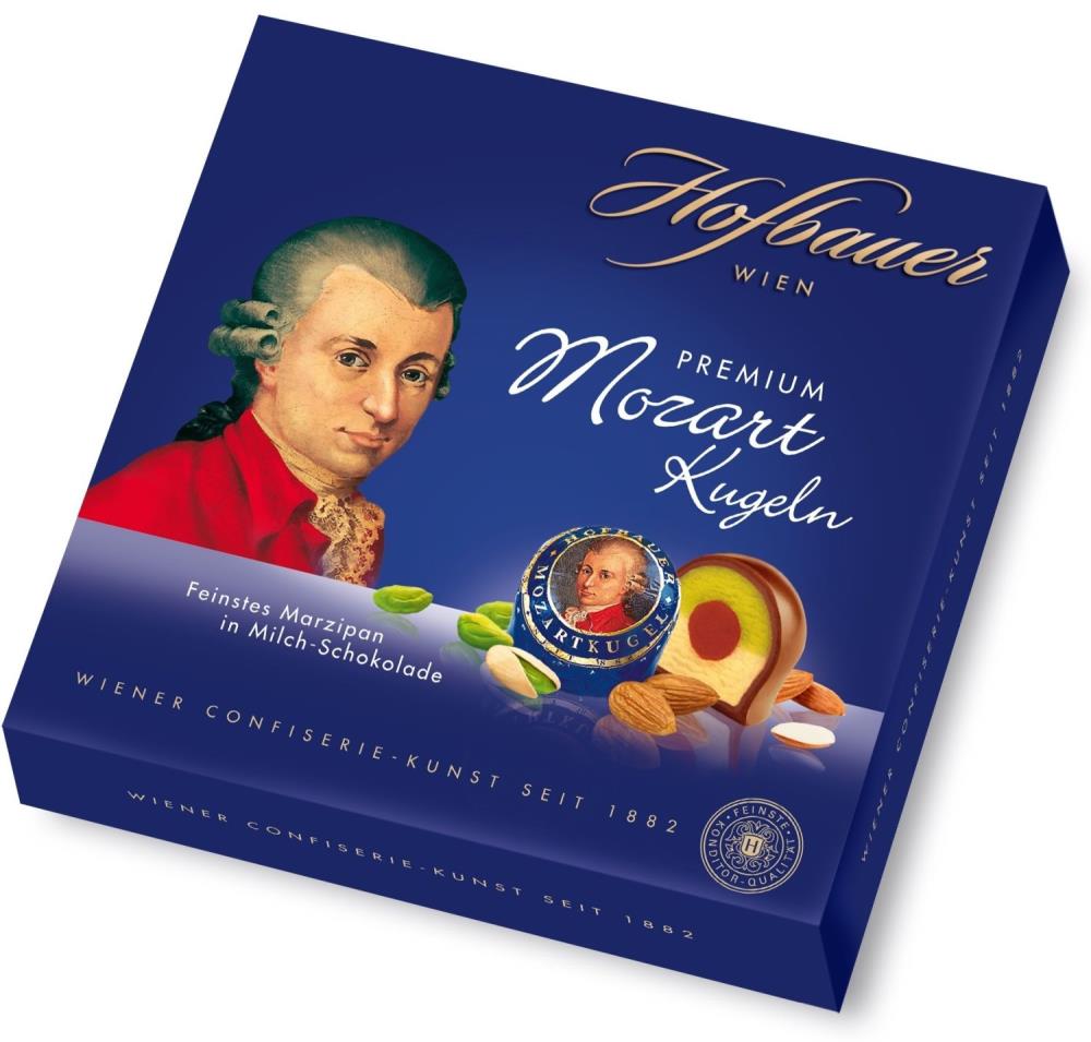 Hofbauer Mozartkugeln in Milchschokolade 100g Hofbauer Mozartkugeln in Milchschokolade 100g
