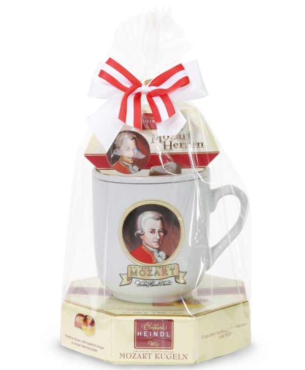 Heindl Mozart Häferl auf 100g Mozartkugeln