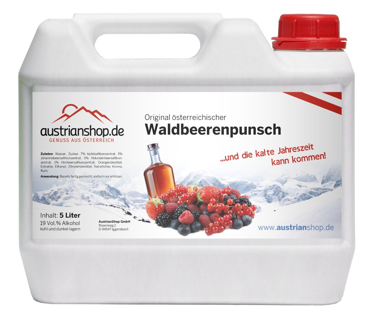 Original österreichischer Waldbeeren Punsch 5l - EINWEG