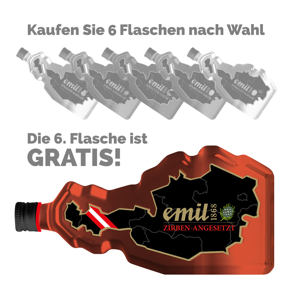 emil Zirben Schnaps angesetzt 30% 0,7l Österreich Flasche
