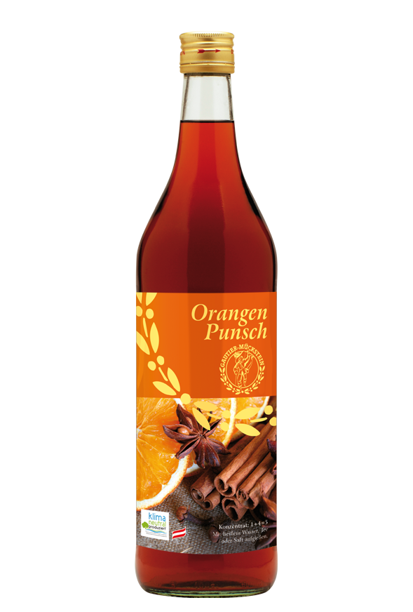 Gautier Mückstein Orangen Punsch Konzentrat 1:4 40% 1 Liter - EINWEG