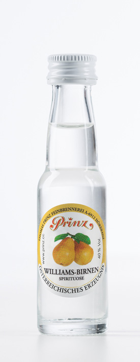 Prinz Williams-Birnen Schnaps 40% vol. 36x 0,02l - EINWEG