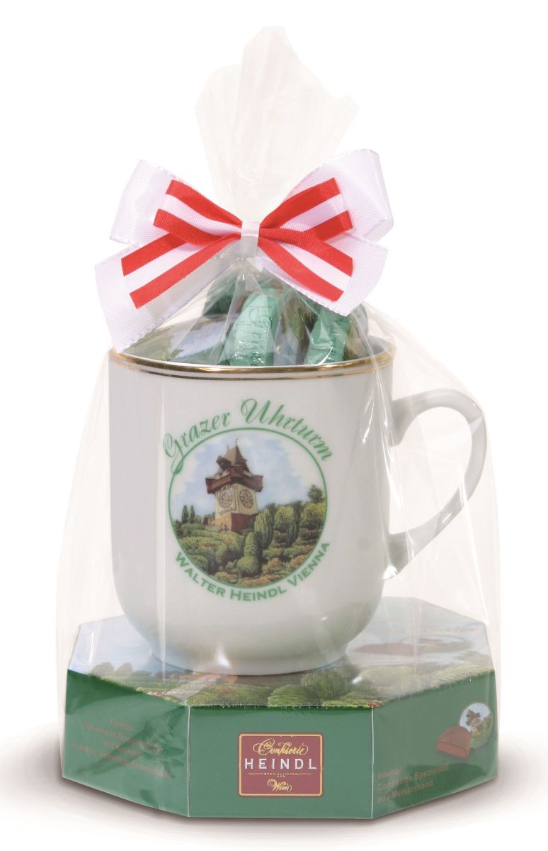 Heindl Grazer Uhrturm Häferl auf 100g Grazer Uhrturm Taler