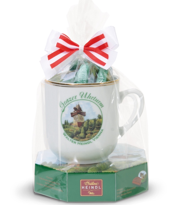 Heindl Grazer Uhrturm Häferl auf 100g Grazer Uhrturm Taler