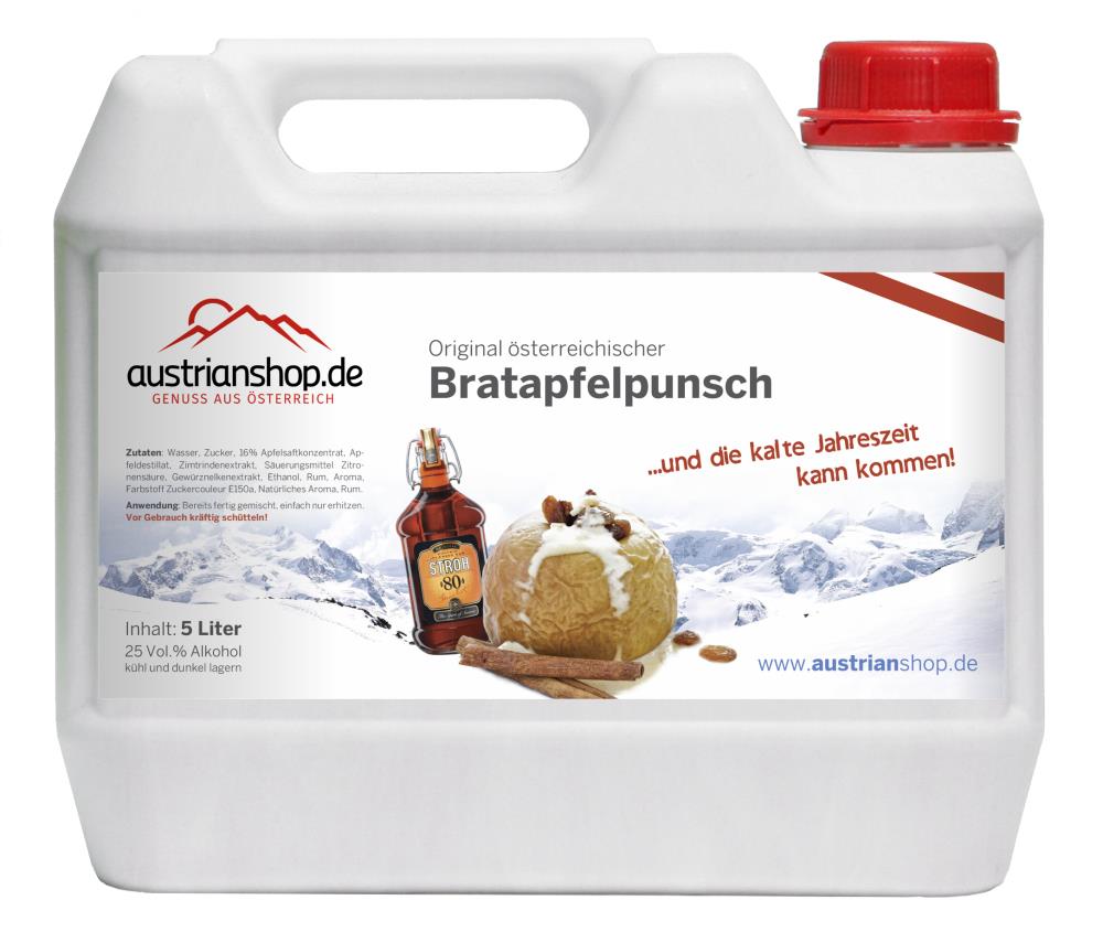 Original österreichischer Bratapfel Punsch 5l - EINWEG