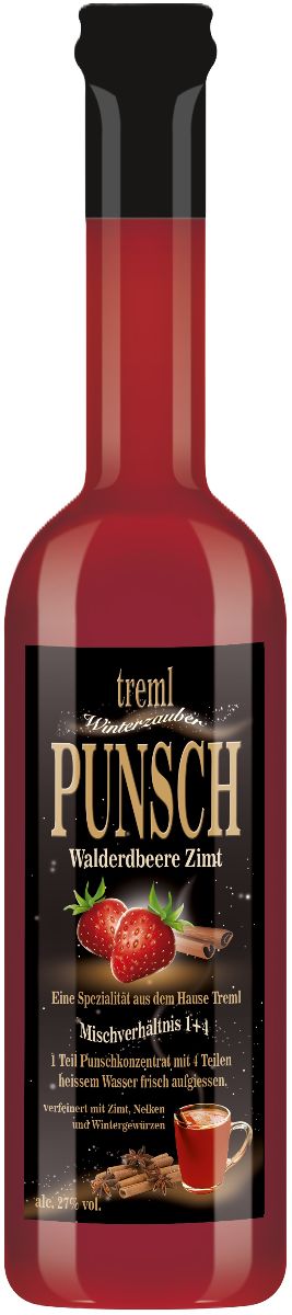 Treml Punschkonzentrat Waldbeeren-Zimt 27% 0,7l