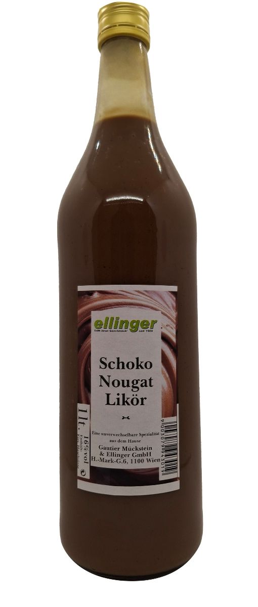 Gautier Mückstein Schoko Nougat Eiscup Likör 16% 1l - EINWEG