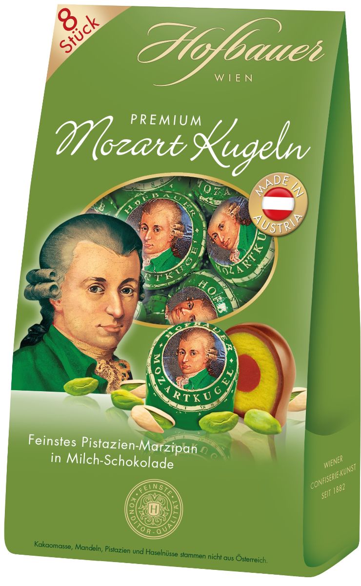 Hofbauer Premium Mozartkugeln Pistazie 160g