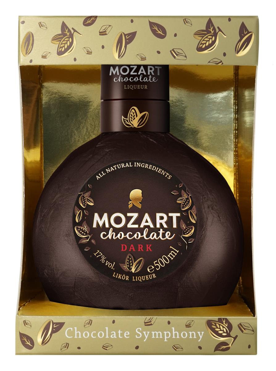 Mozart Dark Chocolate 0,5l im Geschenkkarton Gold - EINWEG