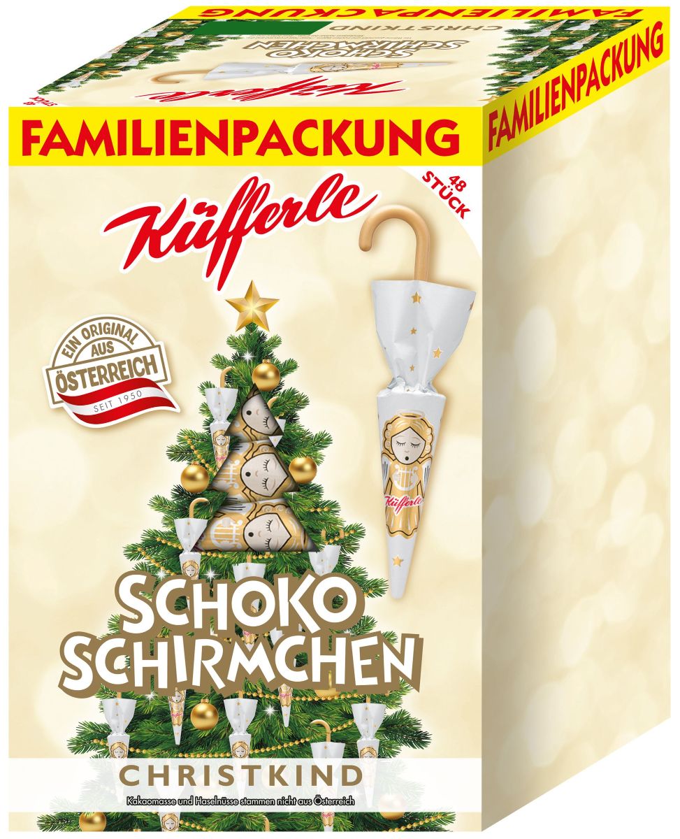 Küfferle Schokoschirmchen CHRISTKIND 48 Stk.