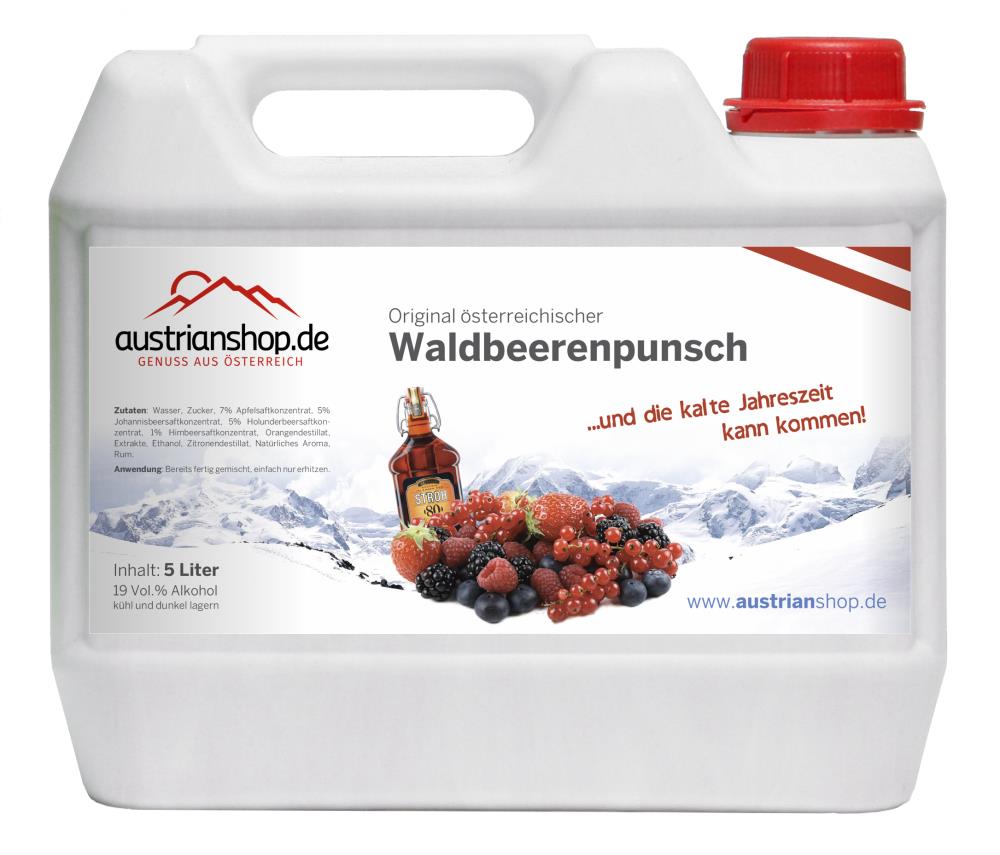 Original österreichischer Waldbeeren Punsch 5l - EINWEG