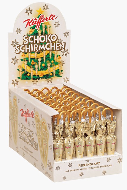 Küfferle Schokoschirmchen PERLENGLANZ 60 Stk.