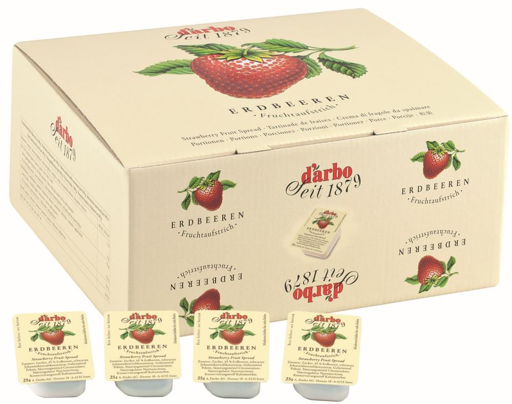 Darbo Fruchtaufstrich Erdbeer Portionen 100 Stk. Darbo Fruchtaufstrich Erdbeer Portionen 100 Stk.