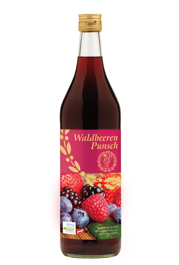 Gautier Mückstein Waldbeeren Punsch Konzentrat 1:4 40% 1 l